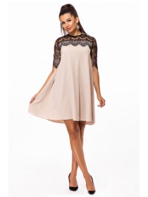 Коротка вечірня сукня з гіпюру з пишною спідницею 823338-41